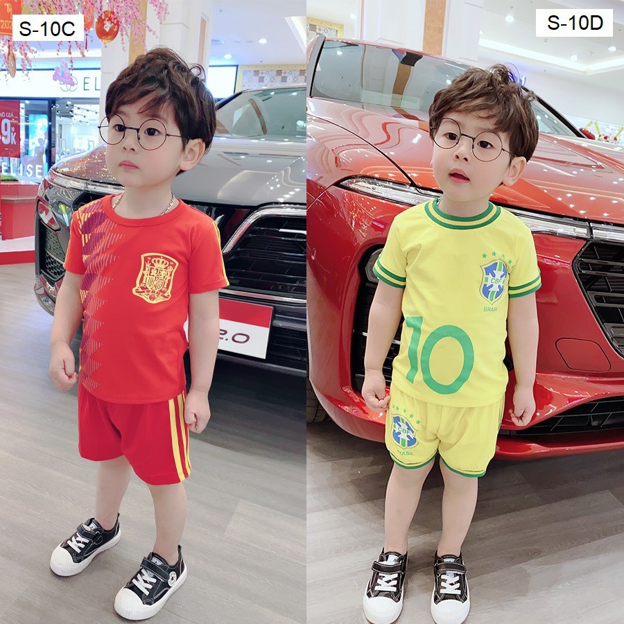 BỘ QUẦN ÁO NGẮN TAY BÉ TRAI BÉ GÁI BÓNG ĐÁ MÙA HÈ. Tom Duy Kids Shop.