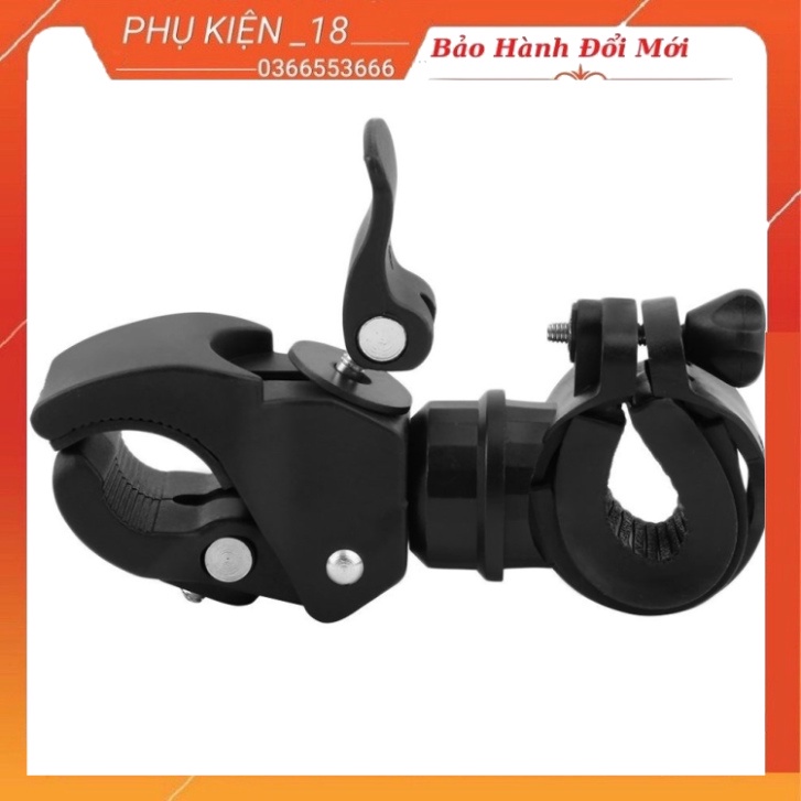 Kẹp đỡ đèn pin xe đạp xoay được 360 độ
