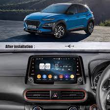 Mặt dưỡng màn hình DVD android 9” 10” HYUNDAI KONA 2018-2021 cắm jack nguồn Zin