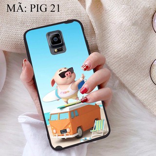 Ốp lưng Samsung Note 4 viền dẻo TPU BST Heo Con