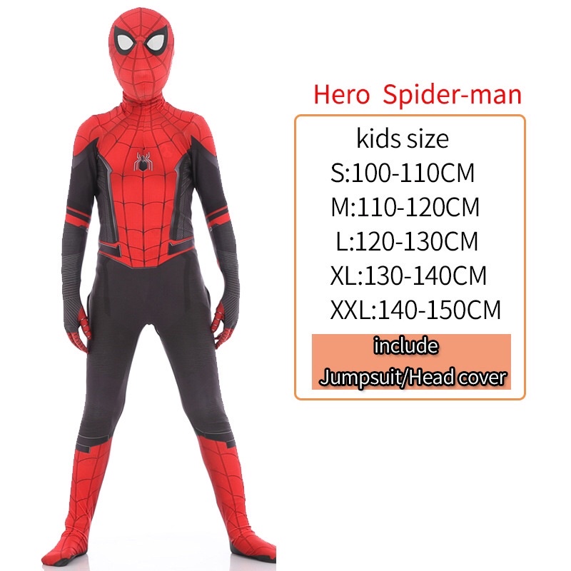 Trang phục hoá trang cho bé bộ hoá trang Người Nhện Spiderman đỏ Quần áo siêu nhân trẻ em