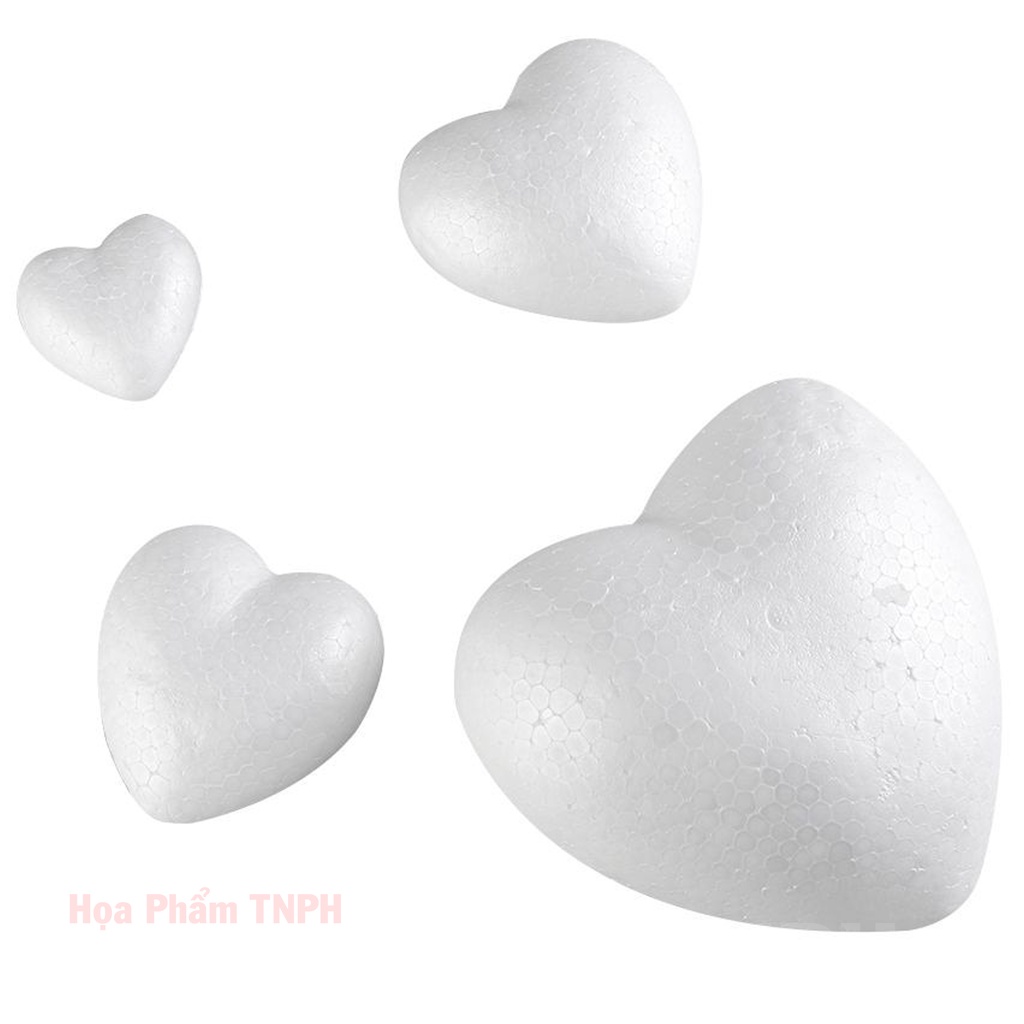 Phôi Bằng Xốp Polystyrene Hình Trái Tim Dày 5cm Độc Đáo Đáng Yêu Dùng Gắn Hoa Phụ Kiện Trang Trí Tiệc Cưới Hoàn Hảo DIY