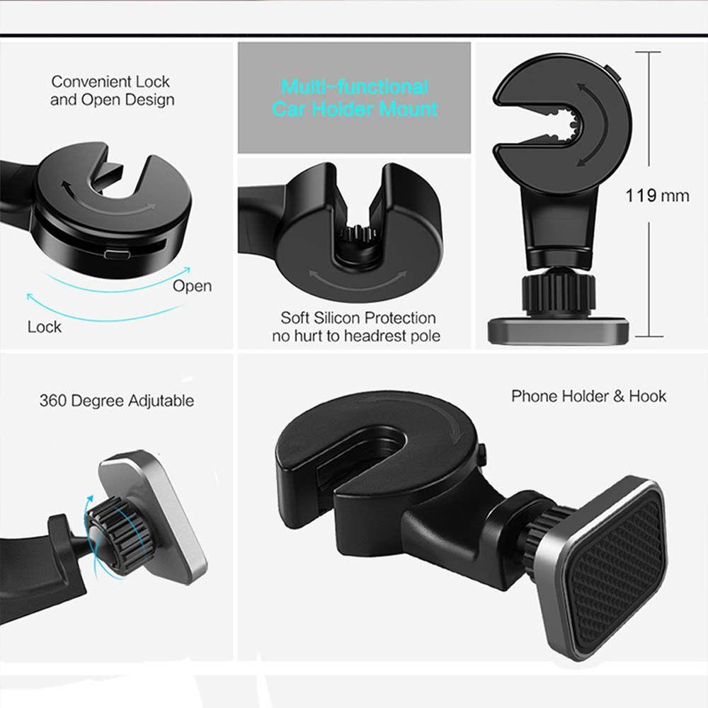 Giá Đỡ Điện Thoại ABS Đa Năng Xoay 360 Độ REBUY1 Cho Xe Hơi