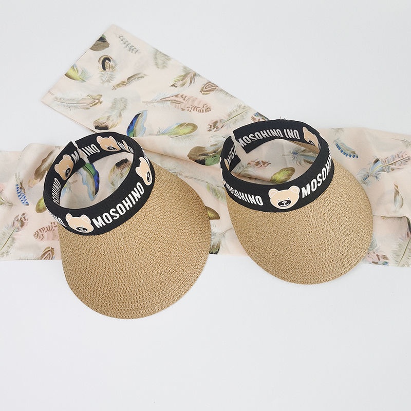 Mũ Cói Rộng Vành Hở Chóp Che Nắng Thời Trang Đi Biển Mùa Hè Cho Mẹ Và Bé