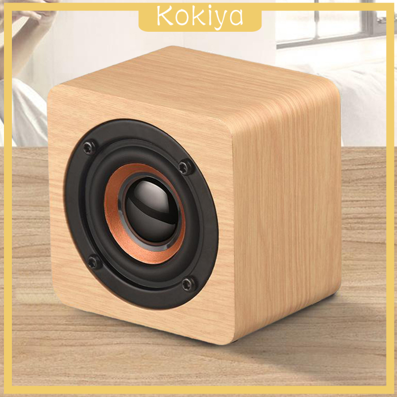 [KOKIYA]Mini Wooden Bluetooth Multimedia Speaker 1200mAh Battery &amp; Cable