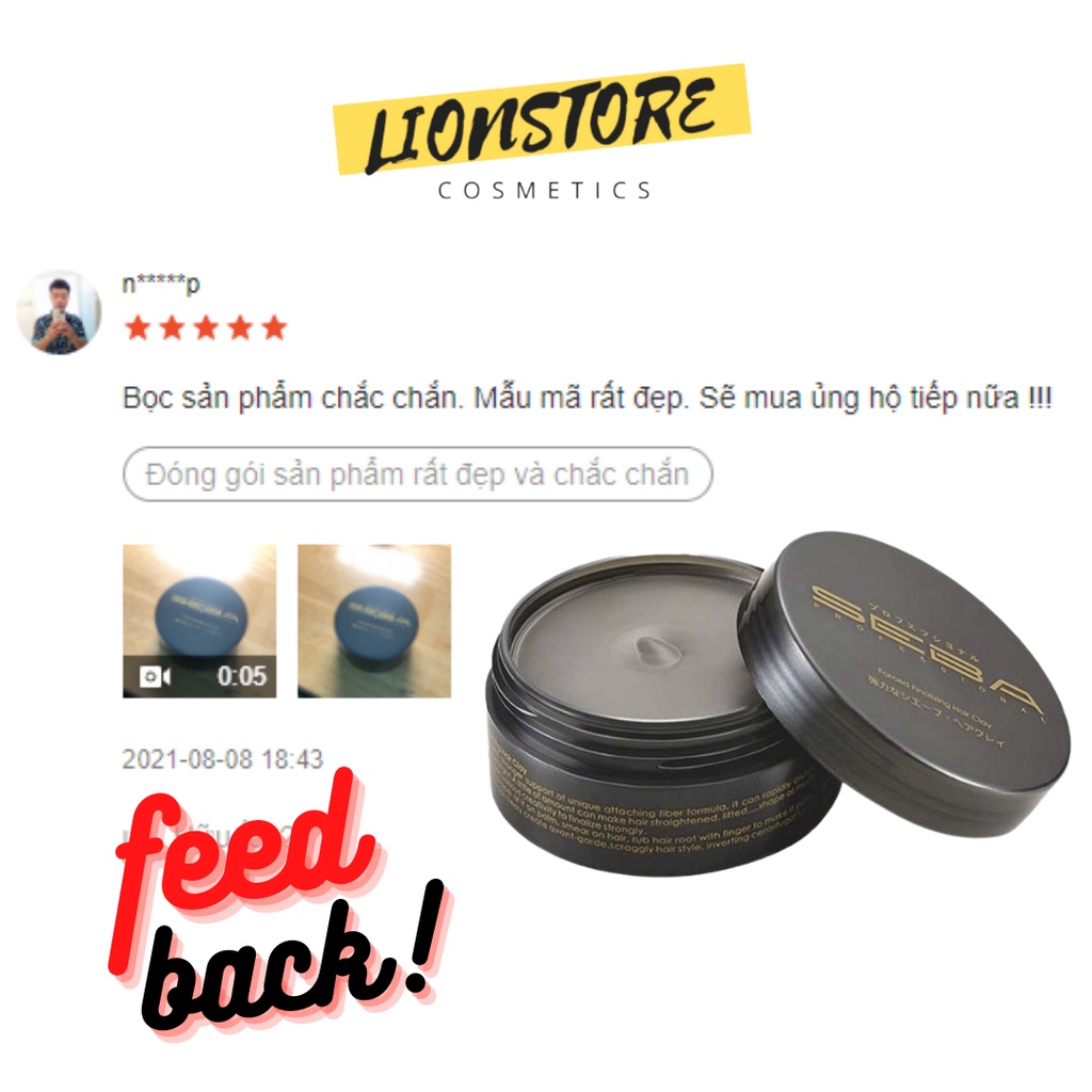 Sáp vuốt tóc nam tạo kiểu SEBA chính hãng nhà LIONSTORE siêu giữ nếp