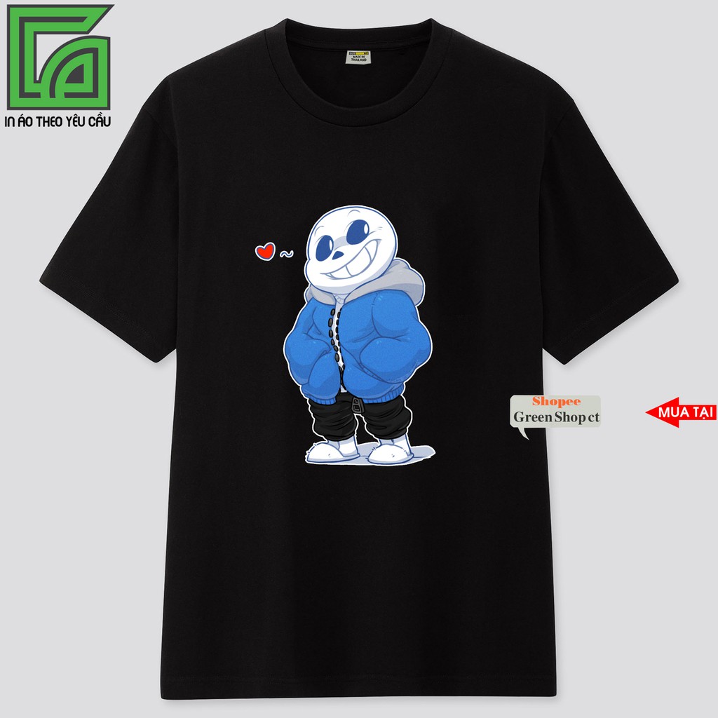 (NEW) Áo Thun In Hình Game Undertale Sans Vải Cotton Thái S143