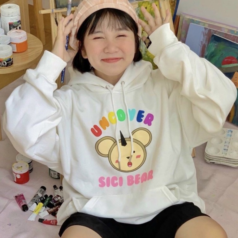 Aó hoodie Uncover sici bear v1 áo khoác nỉ cotton nam nữ uncover sici bear