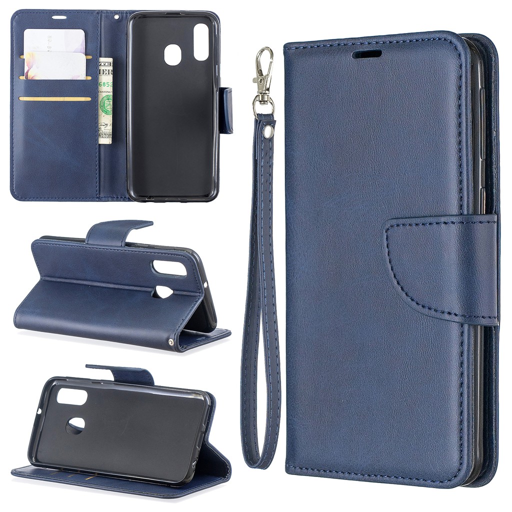 Bao điện thoại chất liệu da cho Samsung Galaxy A40 A50 A30S A50S A70/A7 2019