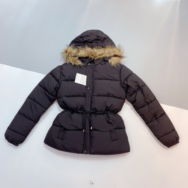 [Mã WARN60 hoàn 15% xu đơn 300k] Áo phao nữ mũ lông thắt eo | BigBuy360 - bigbuy360.vn