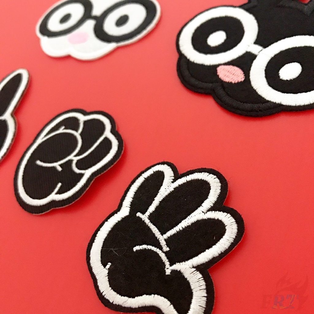 ☸ Sticker Ủi Thêu Hình Thỏ Đeo Kính ☸ 1 Sticker Ủi Thêu Hình Bàn Tay
