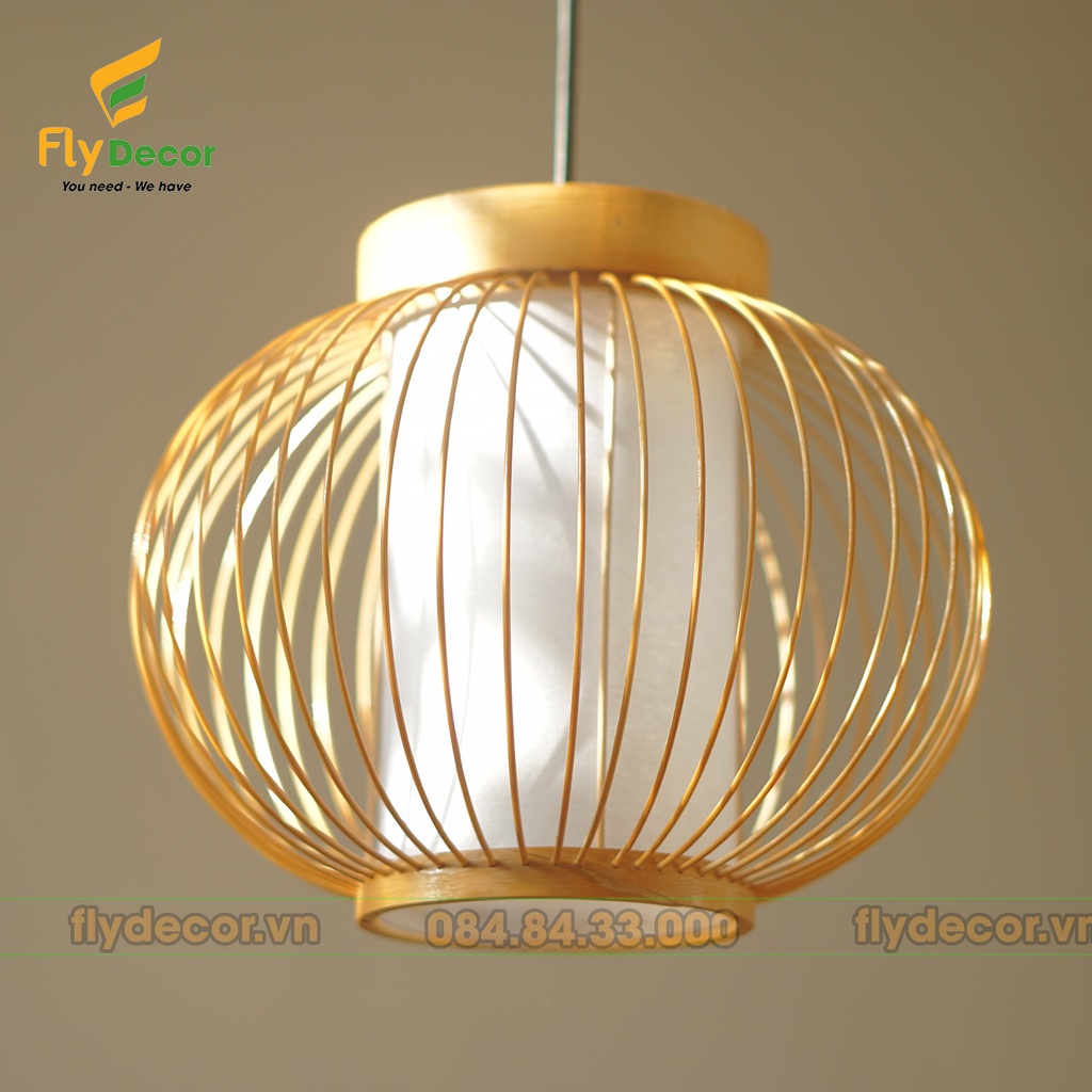 Đèn mây tre đan treo trần, để bàn trang trí 2 chức năng độc đáo