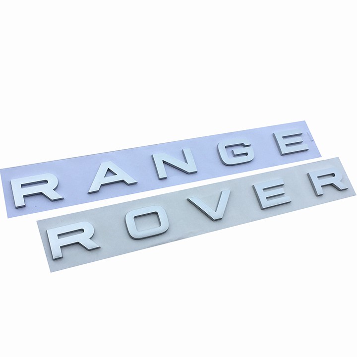 Tem logo chữ nổi RANGE ROVER dán tráng trí xe