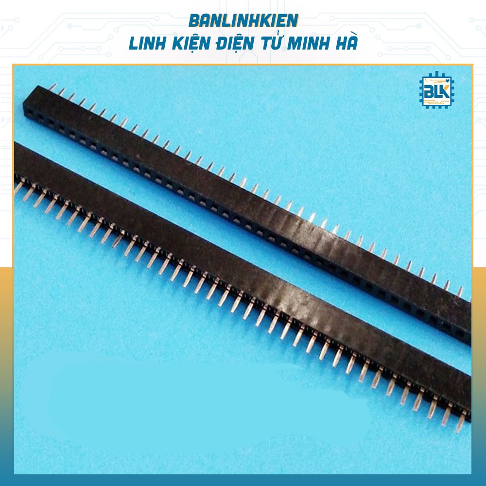 Combo 5 Cái Hàng Rào Jump Đơn Đực 2.54MM 1x40P Thẳng 11MM Màu Vàng