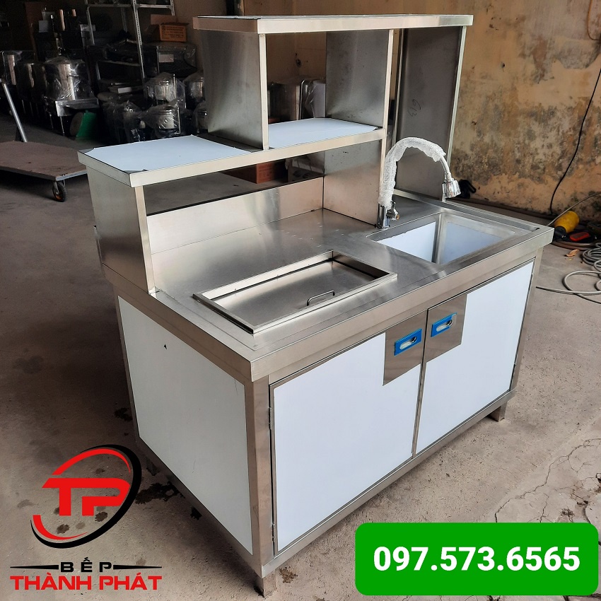 Quầy Pha chế inox 1.2m, Bảo hành 5 năm