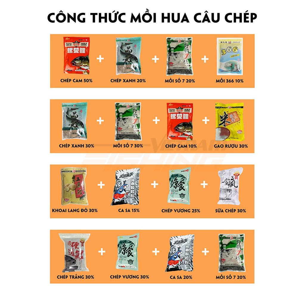 Mồi Hua Sữa Chép 350gr