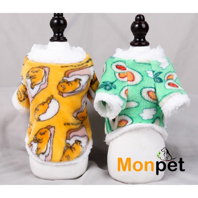 Áo lông ấm cho chó mèo hình bơ, trứng MSATL01
