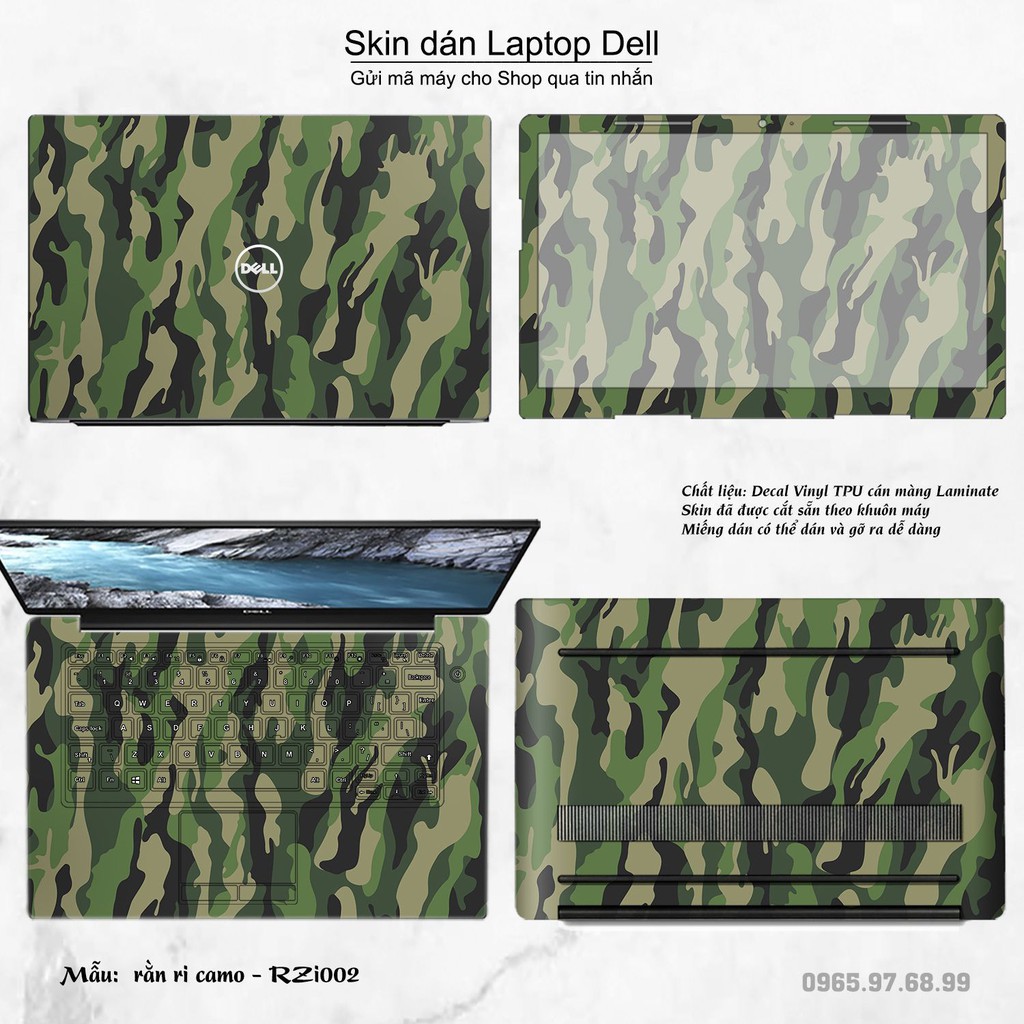 Skin dán Laptop Dell in hình rằn ri (inbox mã máy cho Shop)