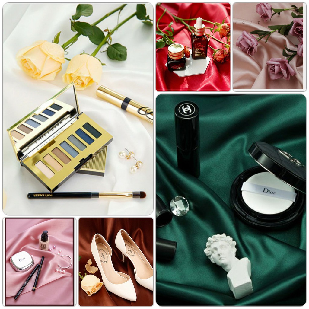 VẢI NỀN LỤA cao cấp sang trọng. phông nền vải lụa trơn decor chụp ảnh trang sức, mỹ phẩm, đồng hồ, nail
