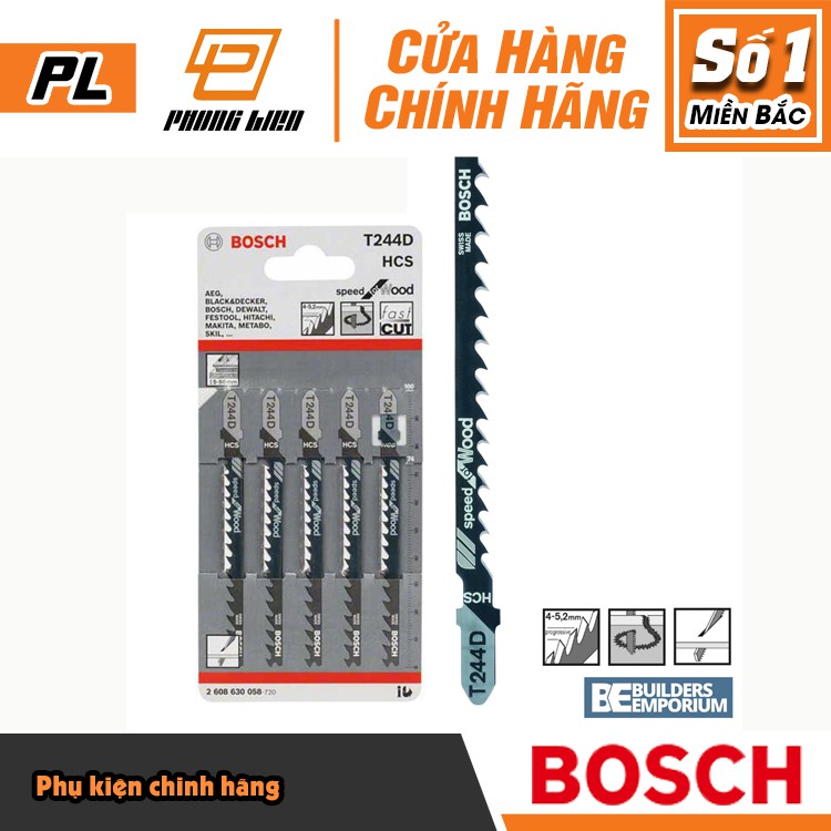 Lưỡi cưa lọng gỗ BOSCH T244D (bộ 5 lưỡi)