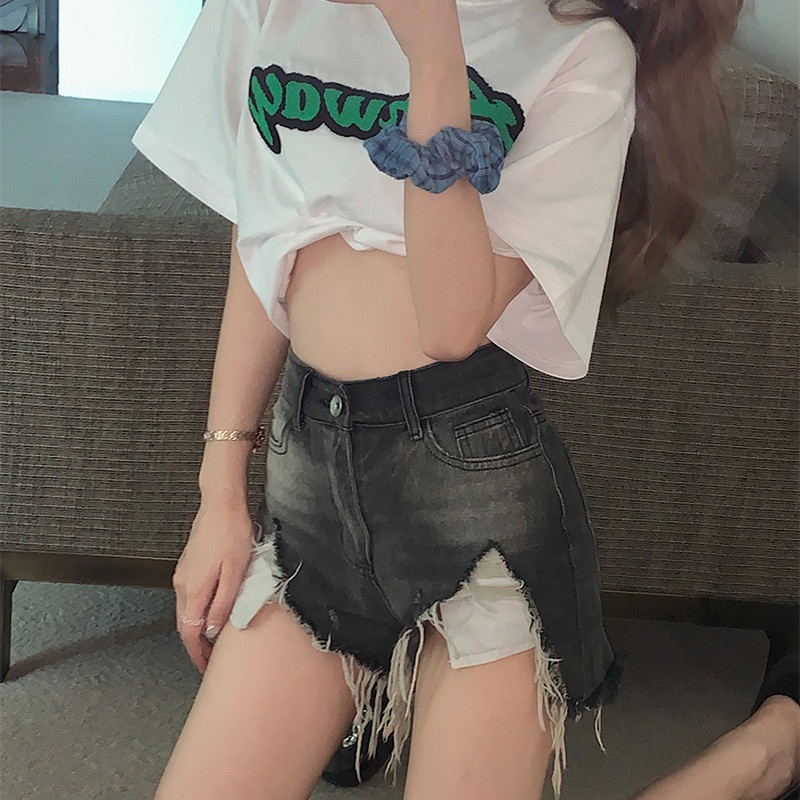 Quần Short Jean Rách Thời Trang Dành Cho Nữ