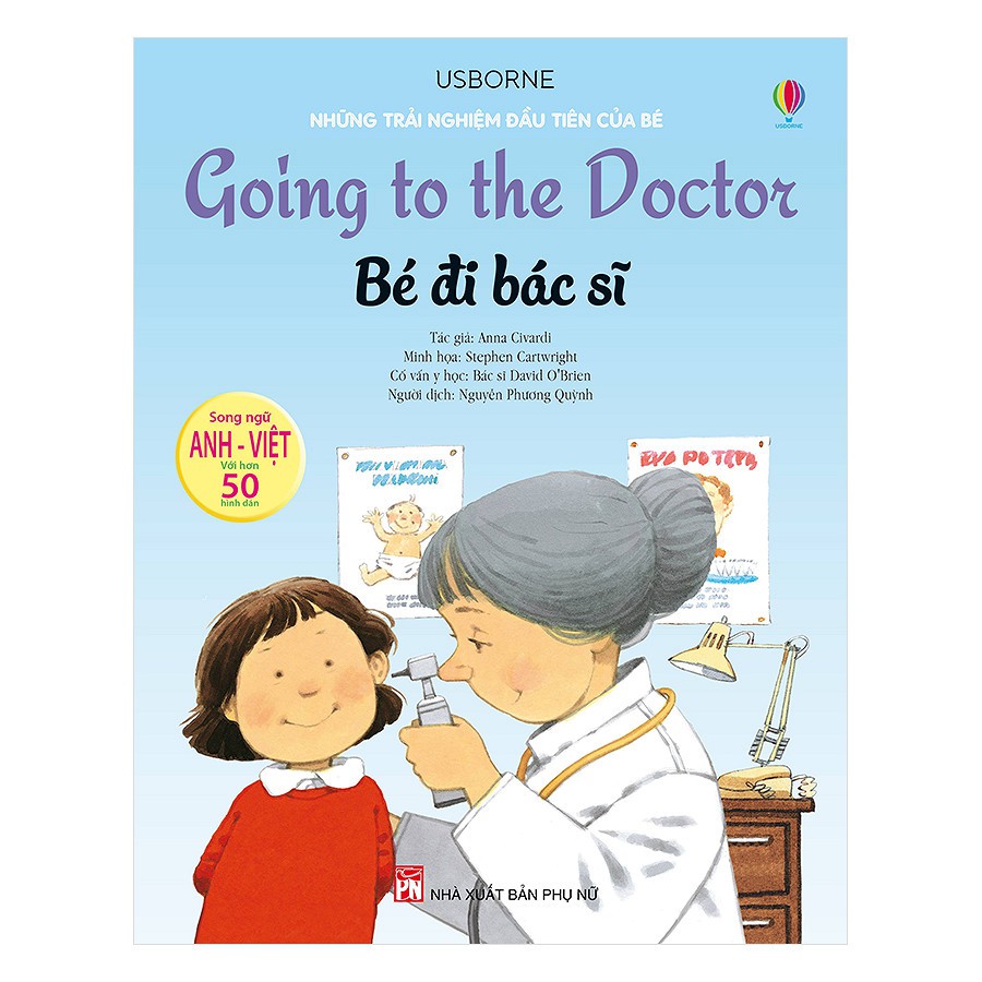 Sách - Những trải nghiệm đầu tiên của bé - bé đi bác sĩ (sách song ngữ anh việt)