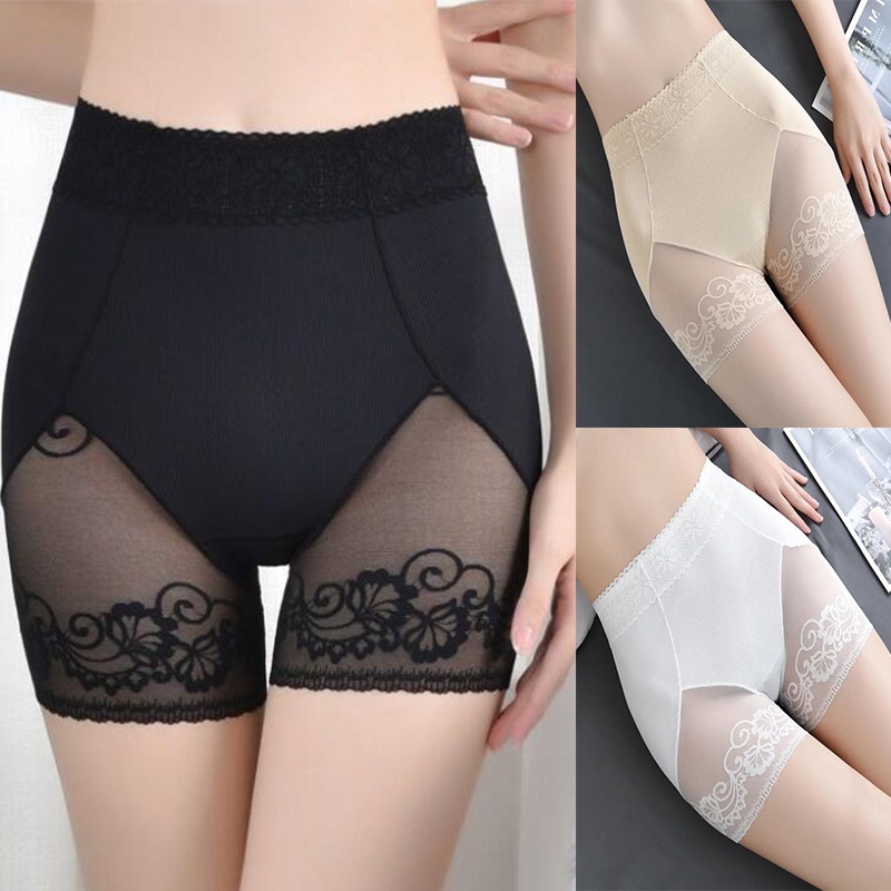 Quần Lót Bảo Hộ Eo Giữa Phối Ren Kháng Khuẩn Gợi Cảm Cho Nữ