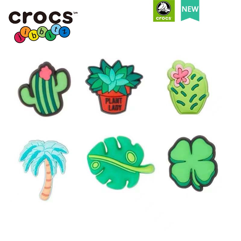 Crocs / jibbitz Mall Dép Sandal Họa Tiết Cây Cối Trang Trí