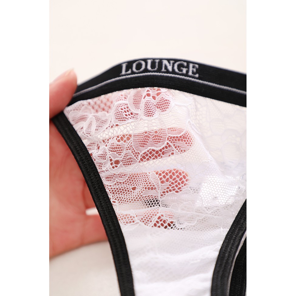 LOUNGE Sale Xả - Áo Bralette Ren Sexy Không Mút Tặng Kèm Quần Lọt Khe Cùng Loại | BigBuy360 - bigbuy360.vn
