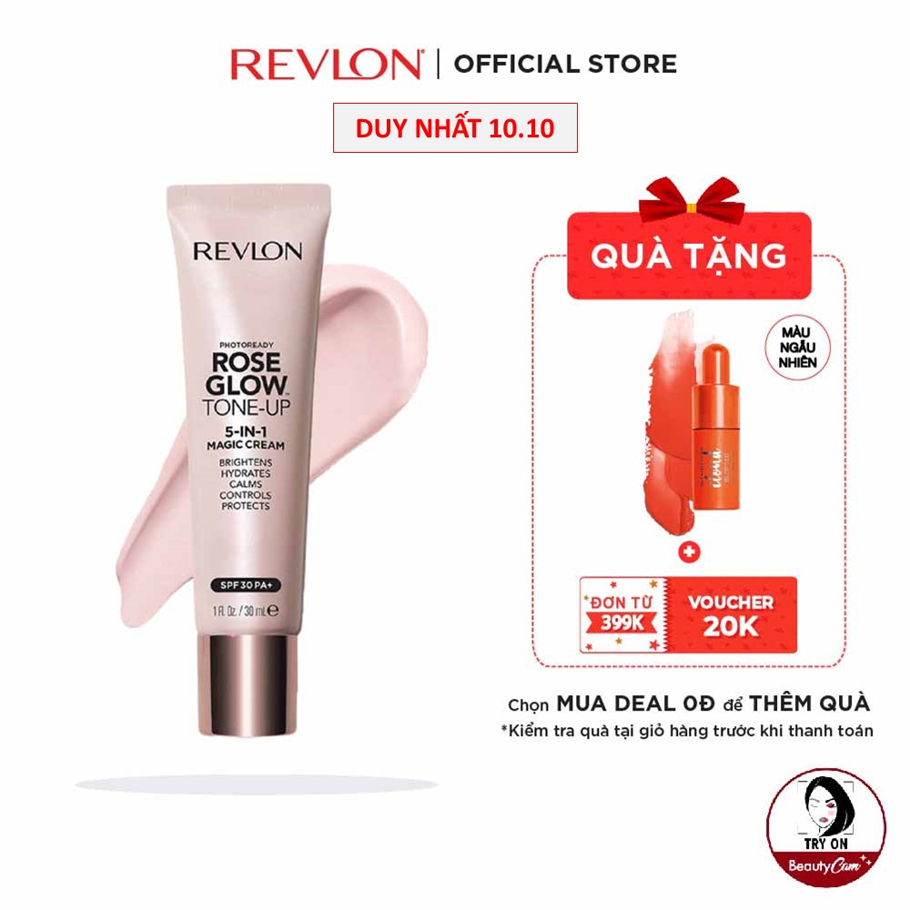 Kem lót chuyên nghiệp 5in1 Revlon Photoready Rose Glow Tone-Up 5in1 Magic Cream SPF 30PA+ 30ml