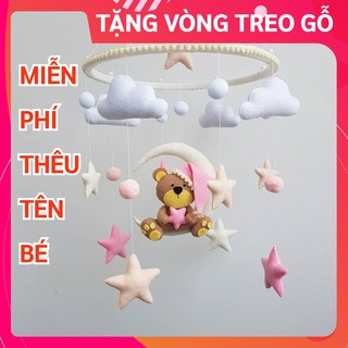 [MIỄN PHÍ THÊU TÊN BÉ] Đồ chơi treo nôi cho bé kích thích thị giác Coco Kids, tự xoay và phát nhạc mẫu GẤU SAO 2
