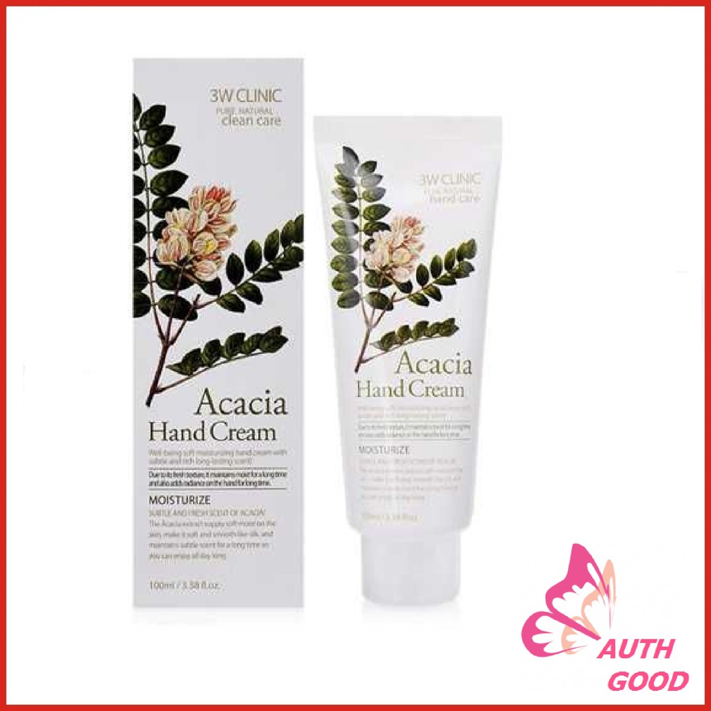 Kem dưỡng FREESHIP Kem dưỡng da tay 3W Clinic Pure Natural Hand Cream dưỡng ẩm cấp nước