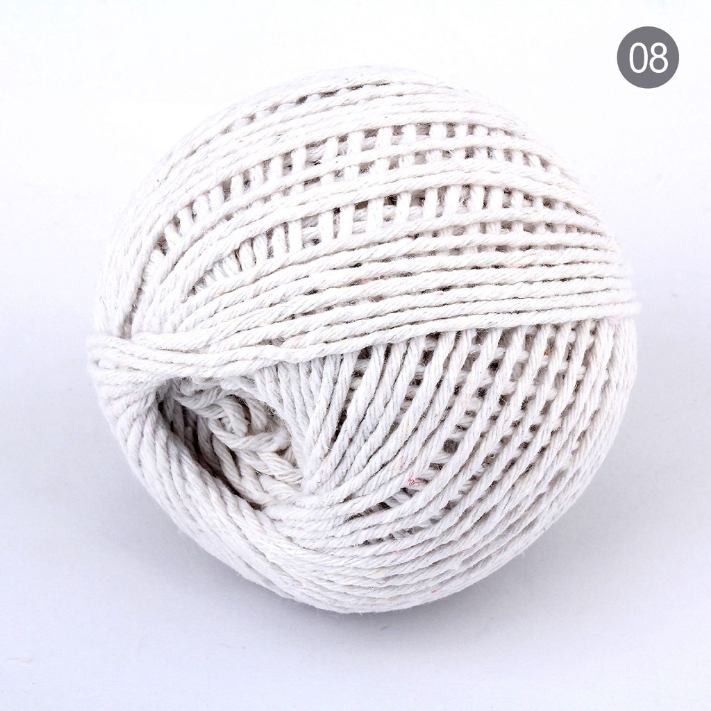 Cuộn dây cotton hai màu sắc 1.5m dùng gói quà/trang trí DIY