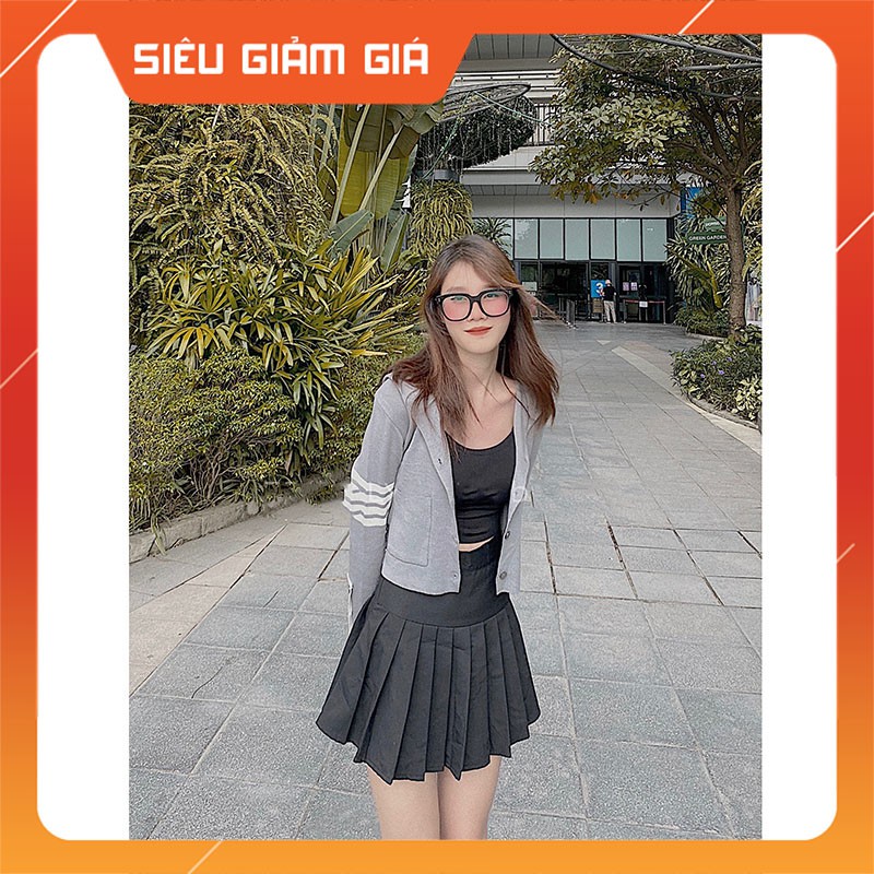 Áo Cardigan Len Dáng Croptop Có Mũ M0884-Teen 888