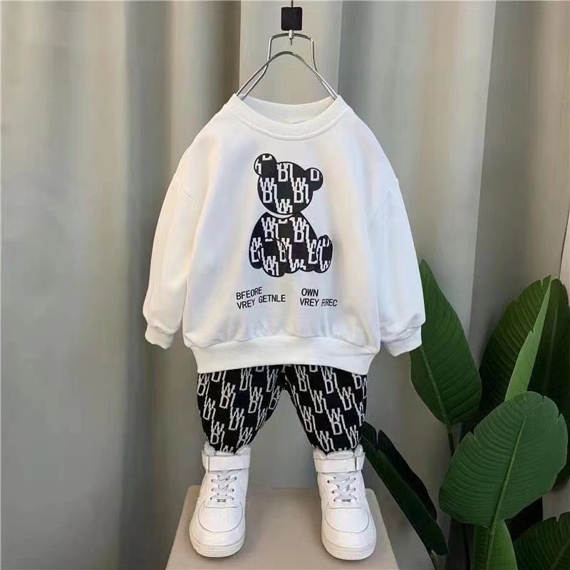 Bộ Quần Áo Sweater Dài Tay Thời Trang Xuân Thu 2021 Cho Bé