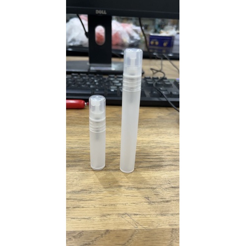 Chai chiết NHỰA THÂN MỜ NẮP XỊT SƯƠNG 5ML/ 10ML, Vỏ lọ rỗng chiết mỹ phẩm du lịch.