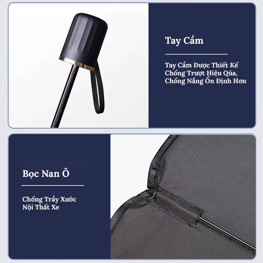 Ô Che Nắng Kính Lái Ô Tô - Bạt Dù Che Nắng Xe Hơi Hitechlife Cao Cấp Gấp Gọn Chống Tia UV Sang Trọng Và Tiện Lợi