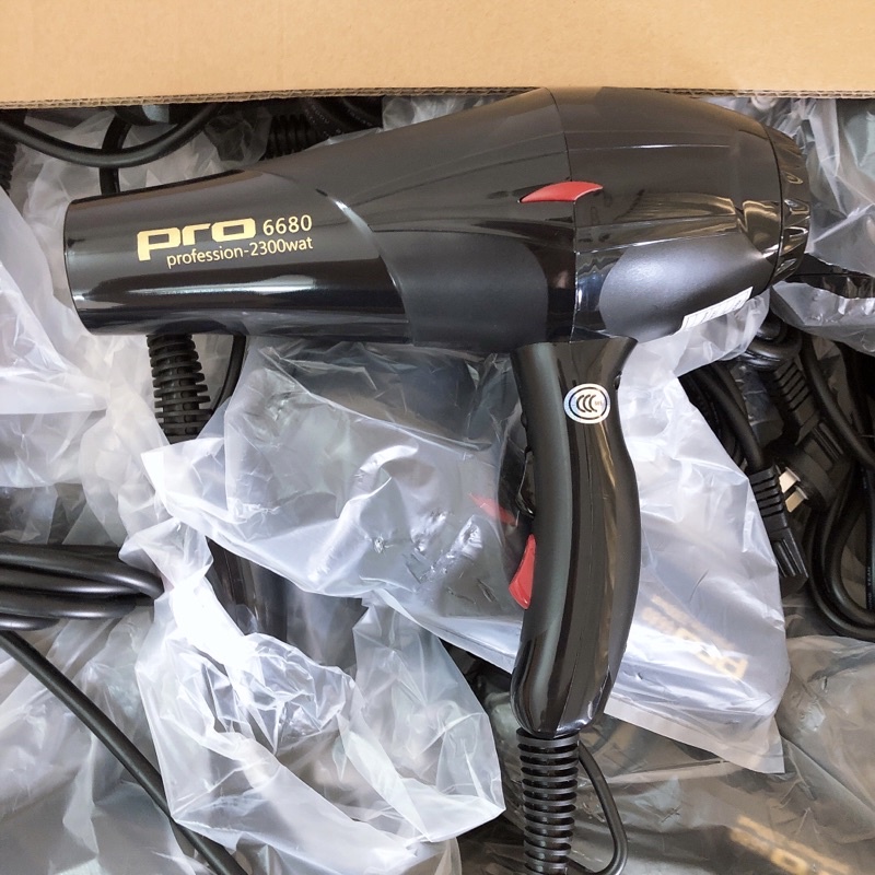 Máy Sấy Tóc 2 Chiều Nóng Lạnh PRO 6680 Công Suất Lớn - Máy Khò Tóc 2300W Cao Cấp