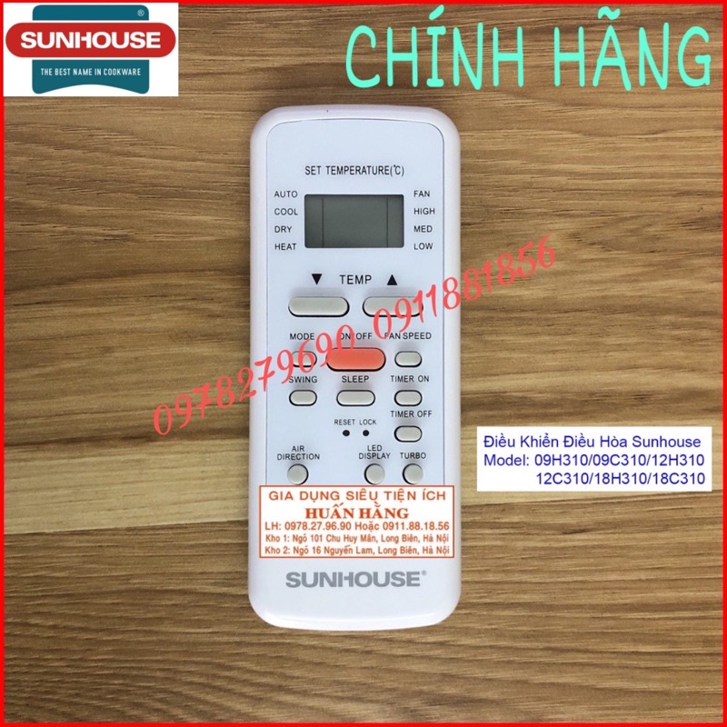 (LINH KIỆN CHÍNH HÃNG) Điều khiển điều hoà Sunhouse