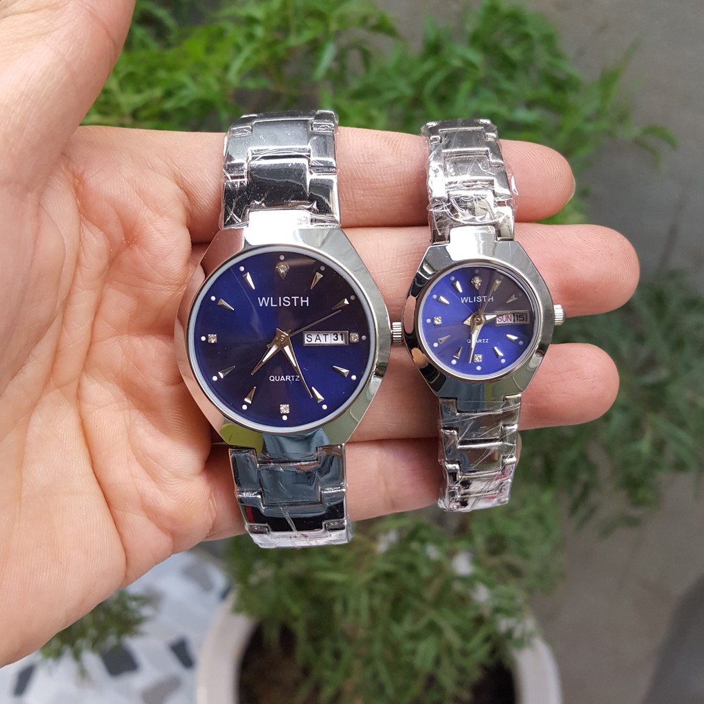 Đồng Hồ Wlisth Cặp Nam Nữ Chính Hãng Dây Thép Mặt Tròn MS120 | BigBuy360 - bigbuy360.vn