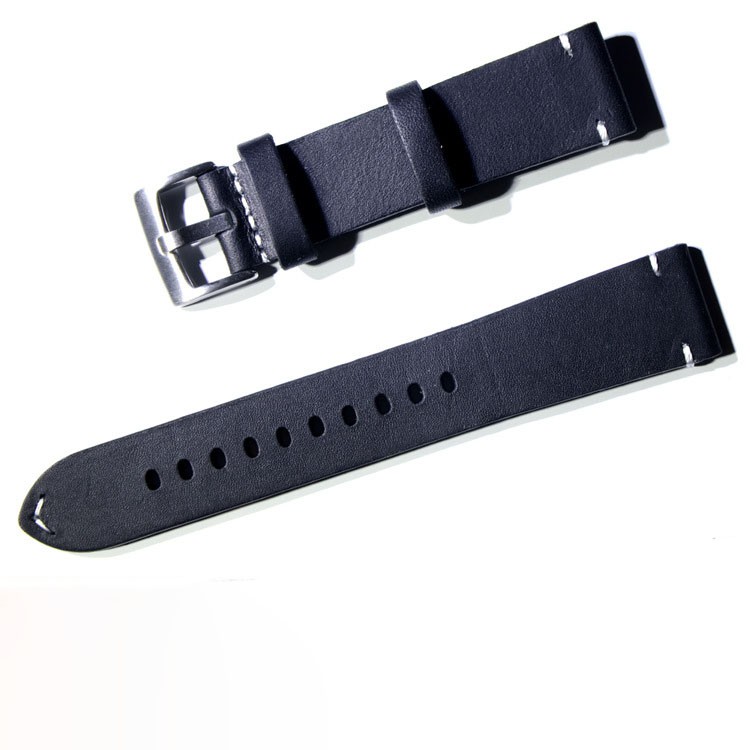 Dây đồng hồ da bò thật 2 mặt kiểu minimalist TIK017