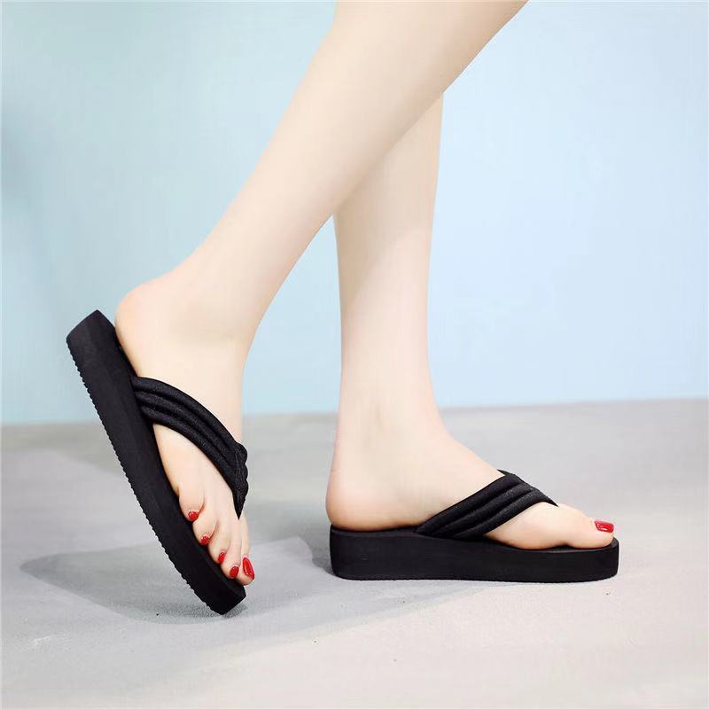 Dép Xỏ Ngón Đế Dày Chống Trượt Thời Trang Mùa Hè Hàn Quốc Cho Nữ