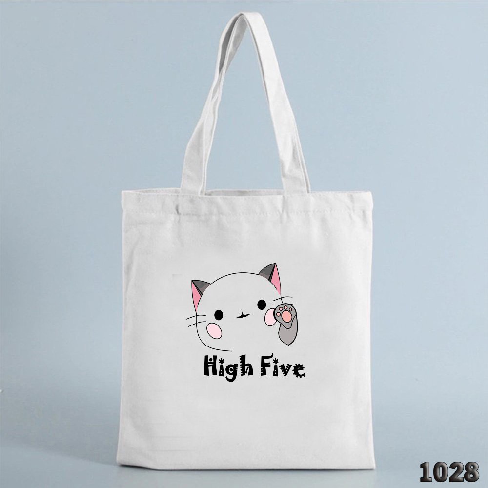 Túi Đeo Vai Vải Canvas Giá Rẻ Có Khóa Miệng 508 1029 High Five Dễ Thương Hàng May Công Ty Chuẩn Đẹp