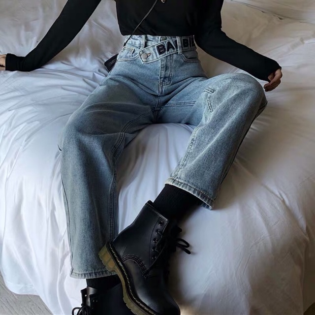 [ORDER+ẢNH THẬT] Quần ống rộng form suông Hyunya đai chéo thêu chữ BARBIB lưng cao tôn dáng siêu chất ❤️ | BigBuy360 - bigbuy360.vn