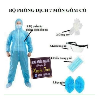 Đồ bảo hộ 7 món người lớn xanh