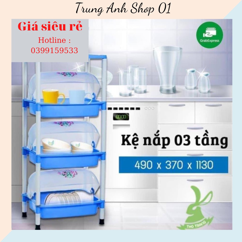 Kệ trạn úp chén bát có nắp đậy Việt Nhật, giá rẻ.Siêu Bền. 2 3 4 tầng