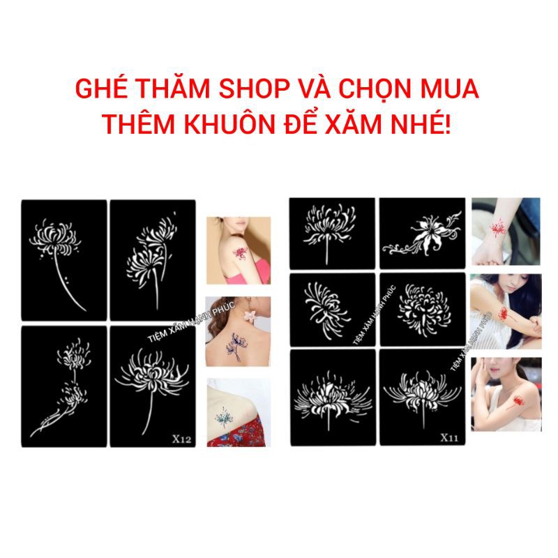 [Sỉ] Mực xăm tạm thời + tặng 3-5 hình xăm thử tạm thời, xăm giả tatoo Henna