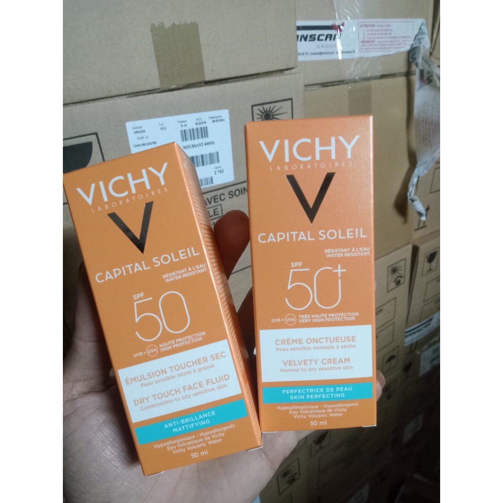 Kem Chống Nắng Vichy Emusion Ideal Soleil SPF50 Mattifying Face Fluid Dry Touch 50ml