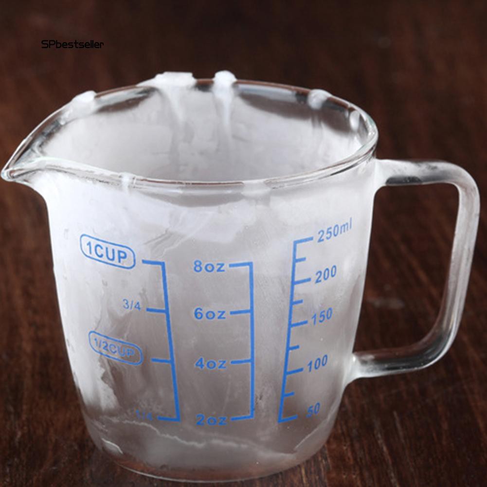 Cốc thủy tinh đo lường lượng sữa 250ml/500ml chuyên dụng