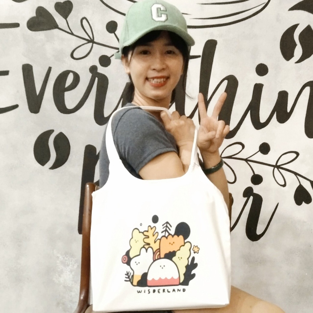 Túi tote, vải canvas 100% poli cao cấp, phong cách thời trang ulzzang, có khoá miệng xịn xò 5 CÂY NẤM mã K37